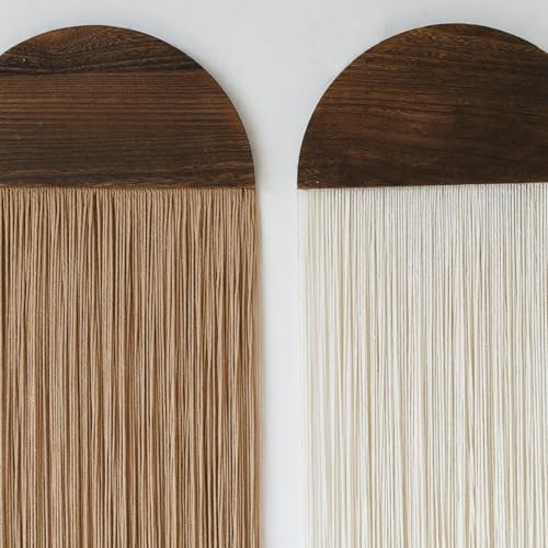 2Pcs Macrame Wall Hanging Boho wall decor Fiber Art Decor 13.7"W*51"L - Image 6