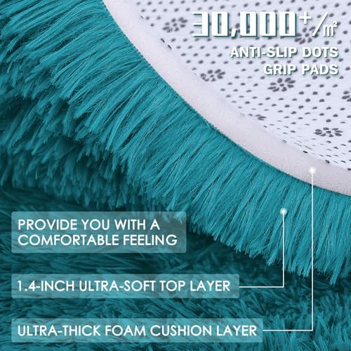OLANLY 2x3 Machine Washable Small Bedside Rug, Soft Fluffy Shaggy Entryway - Image 7