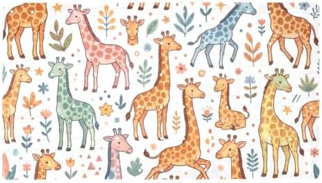 Bathtub Mat Non Slip 26.8x15.1 Inch, Cartoon Giraff Shower Mat by Anna+Cowper