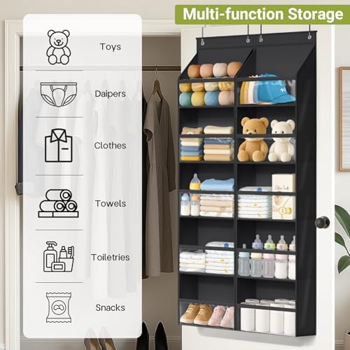 AOODA 2 Pack Over the Door Organizer, Large Capacity Closet Door Hanging - Image 7