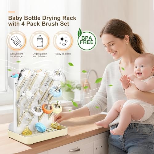 Baby Bottle Drying Rack: Vertical Space Saving Countertop Drying Rack - Image 2