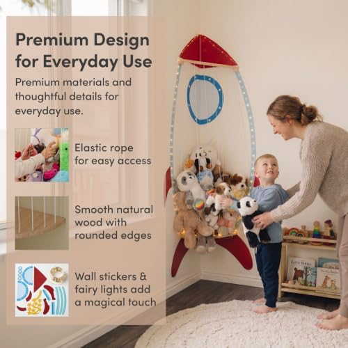 PUTSKA Corner Stuffed Animal Storage, Wall Mounted - Image 5