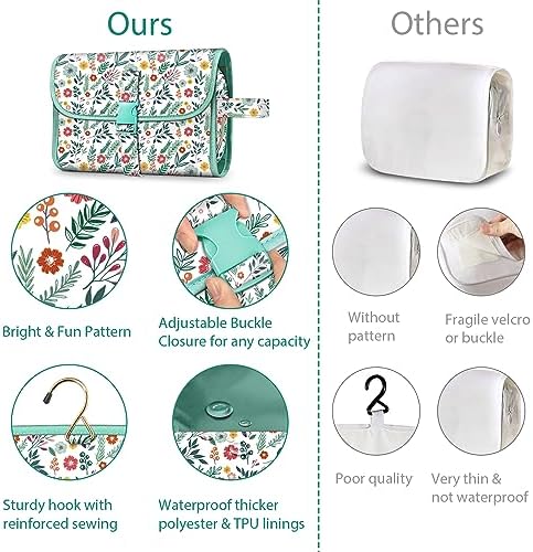 FINTIE Hanging Toiletry Bag Portable Travel Cosmetic Makeup Organizer - Image 5