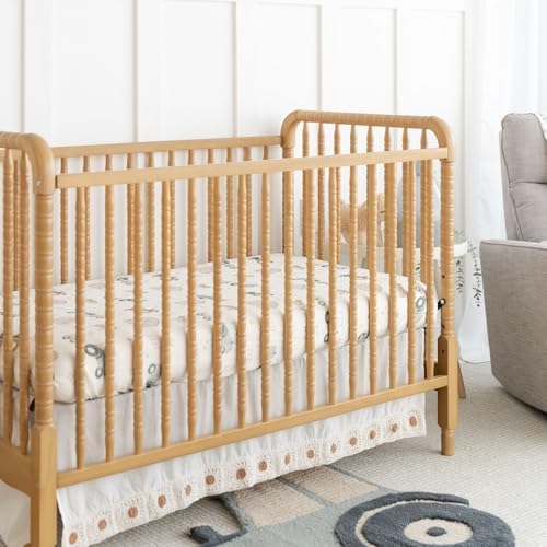 Crane Baby Crochet Crib Skirt, Cream Bed Skirt - Image 3