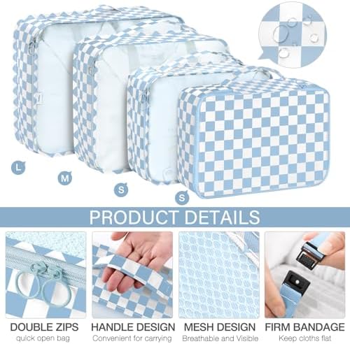 8 Set Packing Cubes for Travel, Luggage Packing Organizers Accessories Large - Image 3