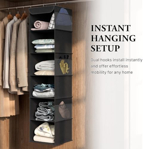 Simple Houseware 6 Shelf Hanging Closet Organizer - Image 6
