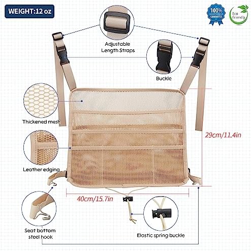 eing Car Net Pocket Handbag Holder Between Seats Back Storage Organizer 3 - Image 5
