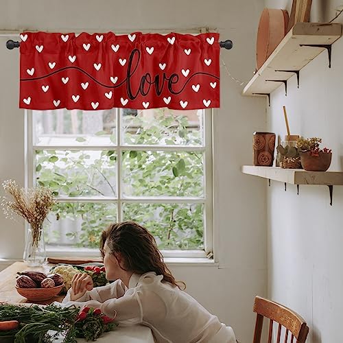 Valentine's Day Eucalyptus Love Hearts Kitchen Curtains Valances - Image 4