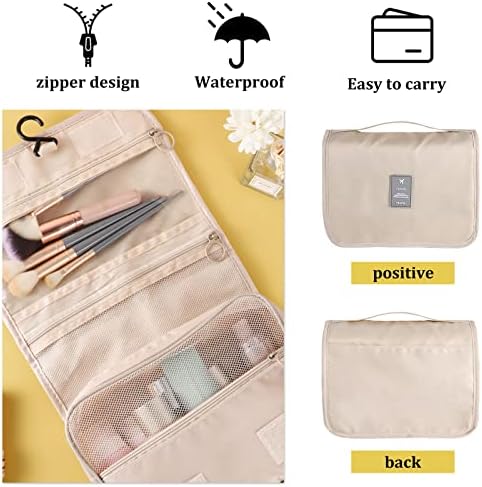 Hanging Toiletry Bag For Women, Waterproof Travel Makeup Organizer - Image 4