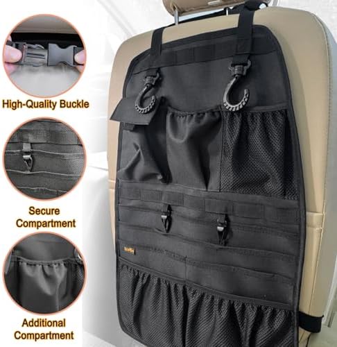 ECWKVN Car Seat Back Organizer, Heavy Duty Back Seat Organizer - Image 5
