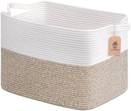 Goodpick 50L Large Woven Storage Basket, Light Brown by Goodpick