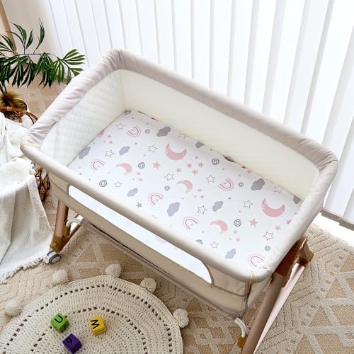 4 Pack Bedside Bassinet Sheets - Image 2