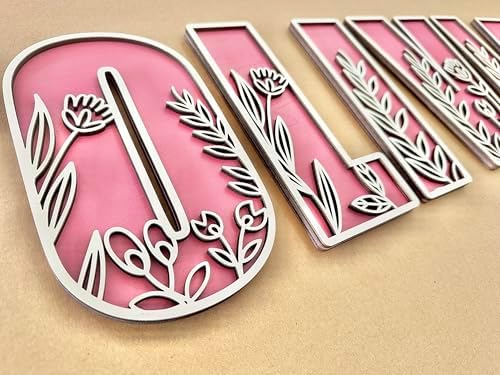 Name Sign For Nursery, Boho Nursery Sign, Family Name Signs, 3D Wall Art for - Image 5