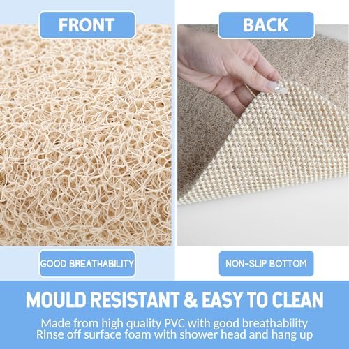 Hargiis Non-Slip Bathtub Mat, 2 Pack Anti Slip Shower Mat, Fast Drying Bathtub - Image 5