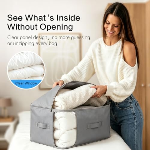Comforter Storage Bag, Large Capacity Blanket Storage Bags 3-Layer Ultra Space - Image 6