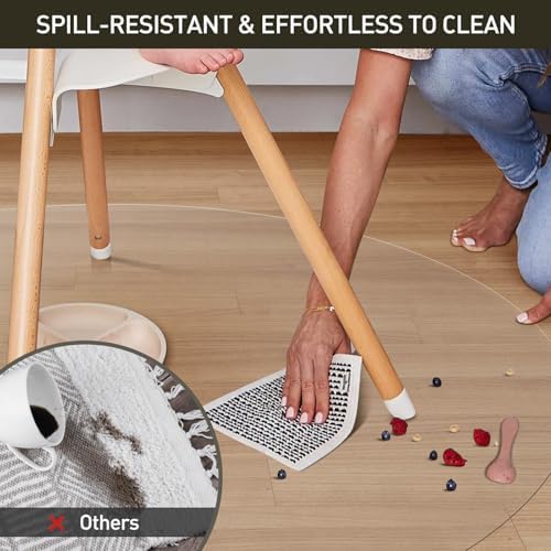Clear Plastic Floor Mat for Under Dining Table, 4ft Round No Slip Waterproof - Image 2