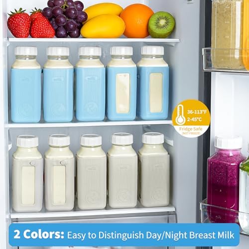 Syntic 2 Pack 16 Oz Glass Breastmilk Storage Bottles - Image 3