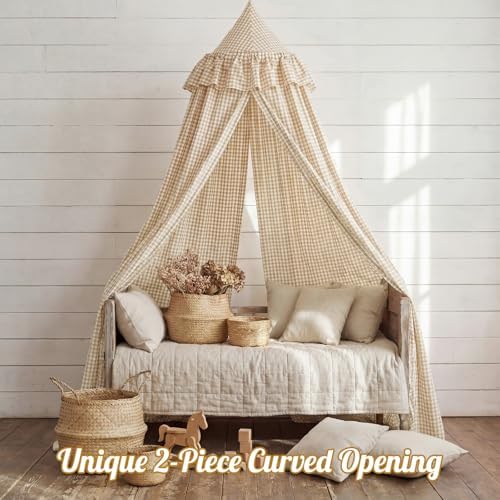 SmoothNovelty Gingham Plaid Bed Canopy - Image 4