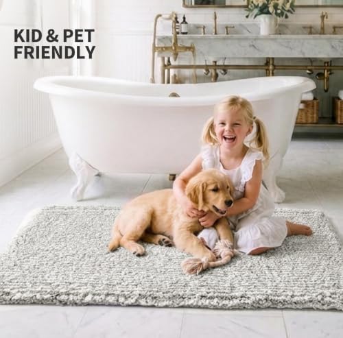 ILANGO Bathroom Rugs 60" × 24", Extra Soft Absorbent Microfiber Bath Rugs - Image 2