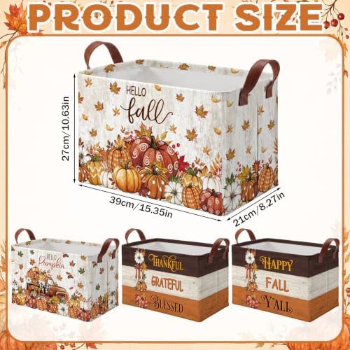 4 Pcs Fall Storage Basket for Gifts Empty - Image 2