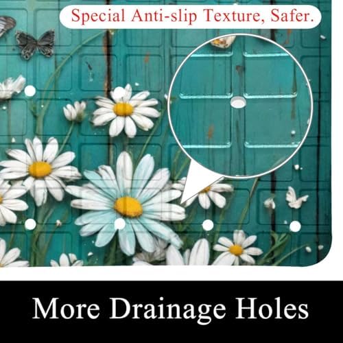 Shower Mat Bathtub Mat, 26.8x15.1 inch, Non-Slip Bath Mat - Image 2