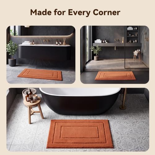 GRANNY SAYS Terracotta Bathroom Rug 24" x 36", Non-Slip Bath Mat - Image 7