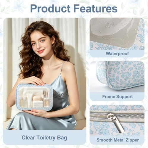 YOPCDJ 3PCS Diaper Bag Organizer Pouch Set, TSA Approved Toiletry Bag, Purse - Image 4