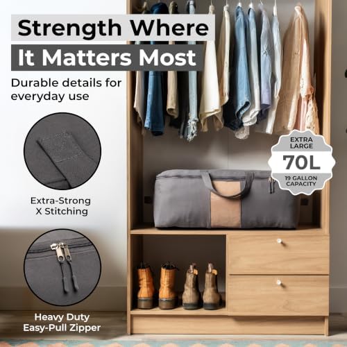 Soft Canvas Storage Bags with Zipper. Thick Breathable - Image 3