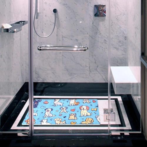 Bathtub Mat Non Slip 26.8x15.1In, Cute Dogs Puppy Bath Mat - Image 5