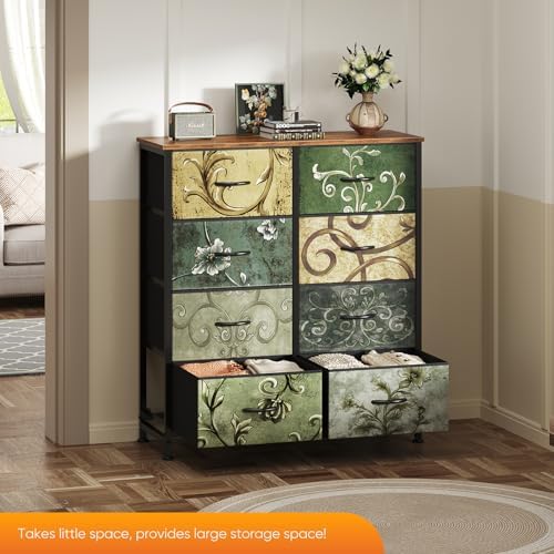Sweetcrispy 8 Drawer Fabric Dresser, Tall Storage Tower - Image 2
