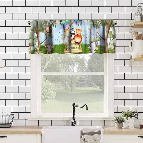 Children's Day Curtain Valance for Living Room Bathroom Farmhouse, Kids Cartoon - Image 4