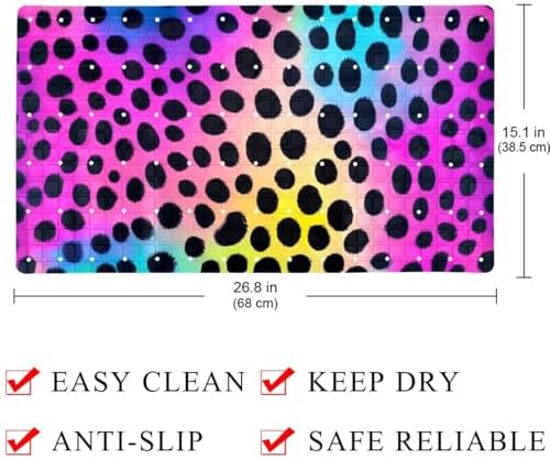 Bath Tub Shower Mat, Washable Bathtub Floor Mats, Suction Cups and Drain Holes - Image 4