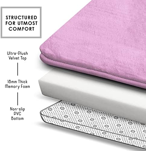 Clara Clark Bathroom Rug Set, 2 Piece Velvet Memory Foam Bath Mats - Image 6