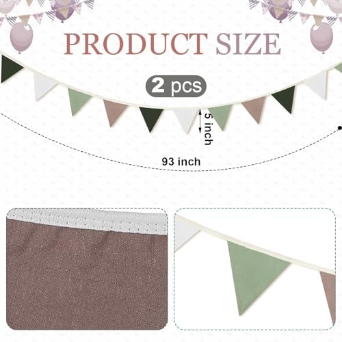 VitalCozy 17 ft Pennant Banner Flags, Each 8.5 ft - Image 2