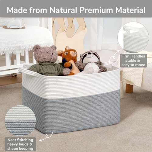 Goodpick 85L Large Woven Rope Blanket Basket - Image 6