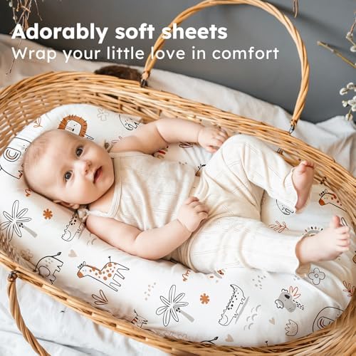 Baby Bassinet Sheets, 3 Pack Fitted Bassinet Mattress Sheets, Compatible - Image 6