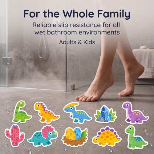 30 Pieces Dinosaur Pattern Non Slip Bathtub Stickers EVA Waterproof - Image 5