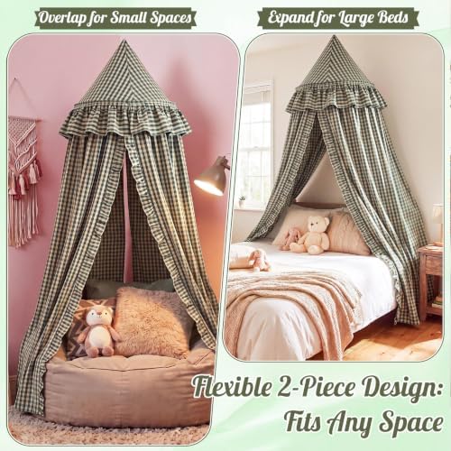 SmoothNovelty Gingham Plaid Bed Canopy - Image 6