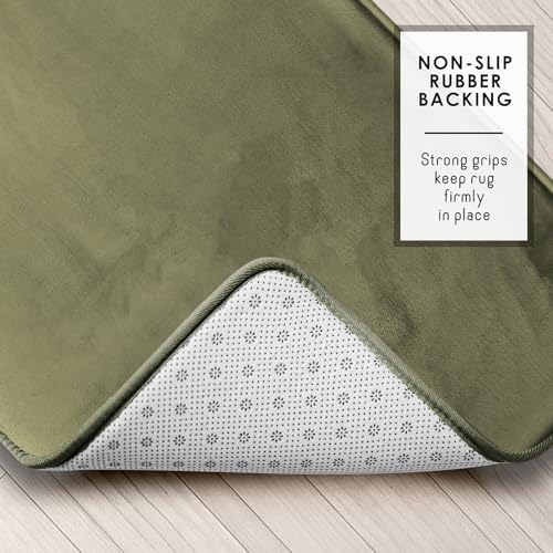 Clara Clark 2 Piece Bathroom Rugs, Velvet Memory Foam Bath Mat Set, Non-Slip - Image 4