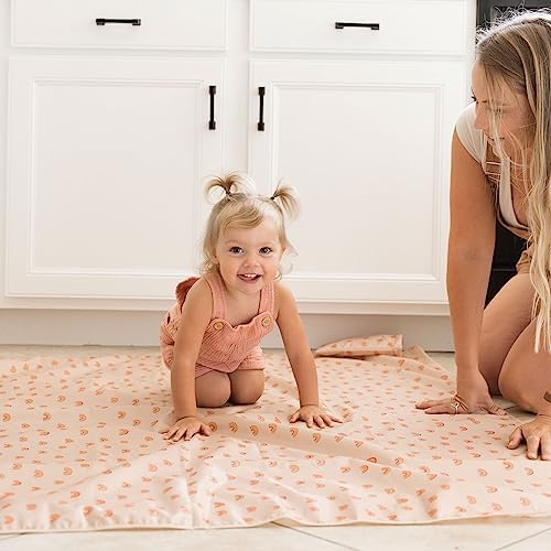 Tiny Twinkle Splat Mat for Under High Chair or Table | 51" x 51" Waterproof & - Image 6