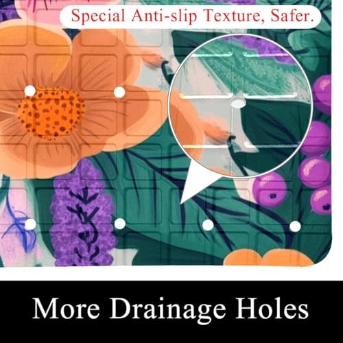 Non Slip Bathtub and Shower Mat 26.8x15.1 inch, Bath Mat - Image 2