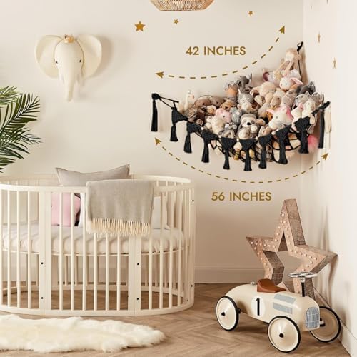 TIDYTEDS Macrame DreamLights Boho Stuffed Animal Storage Net Hammock Extra - Image 5