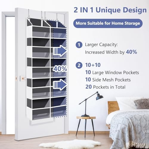 UVIAHOMI Heavy Duty Over The Door Organizer 5 Tiers, Extra Large Behind Door - Image 3