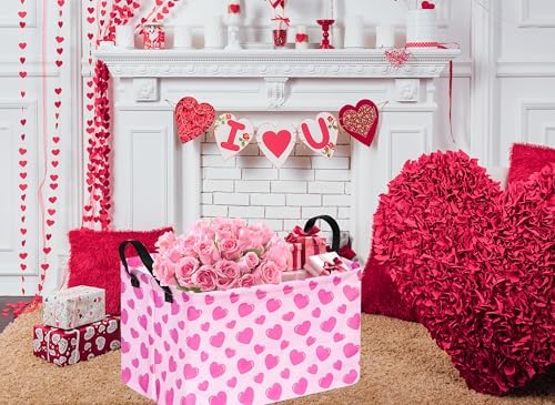 Valentine's Day Storage Basket Baby Hamper Collapsible Organizer Bin Gifts - Image 3