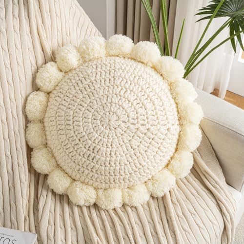 Boho Round Throw Pillow Accent Pillows - Image 6