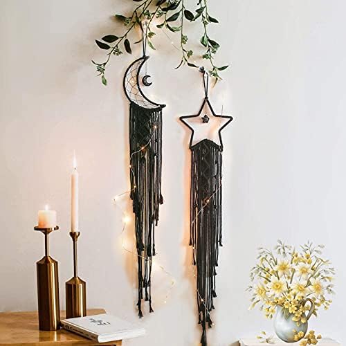 Tarklanda Moon Star Dream Catcher Decor, Bohemian Wall Hanging Dream Catcher by Tarklanda