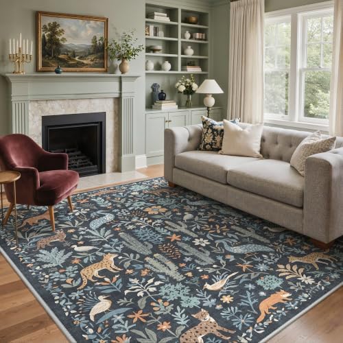 BESBLEE 6X9 Washable Area Rug for Living Room, Animal Non Slip by BESBLEE