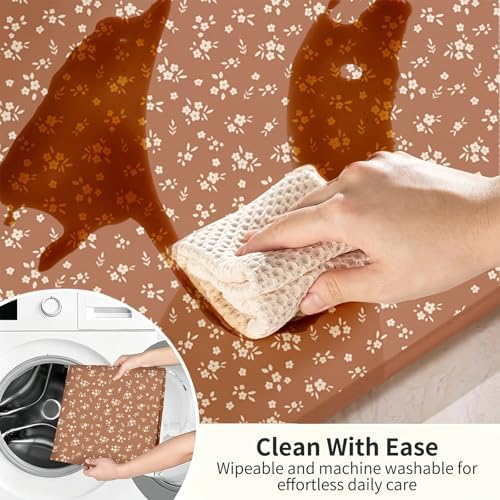Baby Splat Mat for Under High Chair, 51 x 51 Inch - Image 5