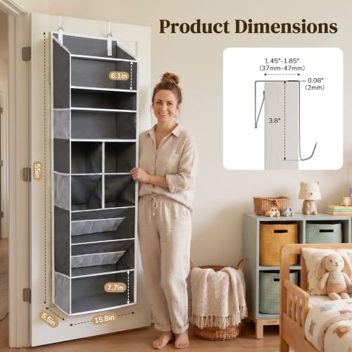 6-in-1 Over Door Hanging Organizer - Image 3