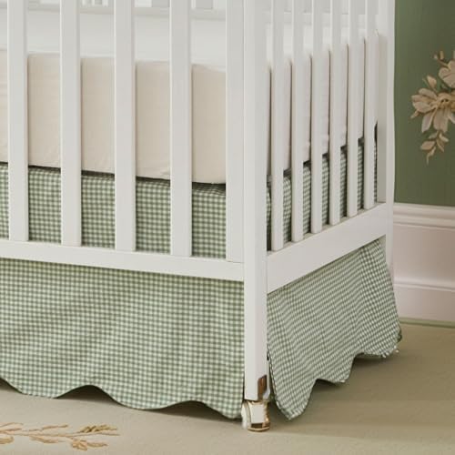 Brandream Scallop Edge Cotton Crib Skirt, Baby Boy, Baby Girl, Gender Neutral - Image 5